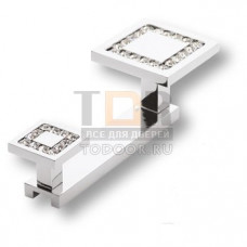 0471-005-2 Крючок двухрожковый, латунь с кристаллами Swarovski, глянцевый хром 0471-005-2 Крючок двухрожковый, латунь с кристаллами Swarovski, глянцевый хром