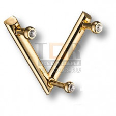 0493-030-V3 SWR Крючок трехрожковый, латунь с кристаллами Swarovski, глянцевое золото 24K 0493-030-V3 SWR Крючок трехрожковый, латунь с кристаллами Swarovski, глянцевое золото 24K