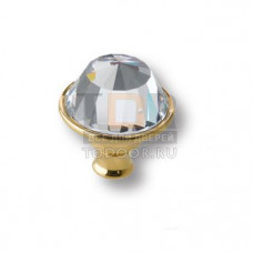 0Z5741.000.00 Ручка кнопка с кристаллом Swarovski эксклюзивная коллекция, глянцевое золото