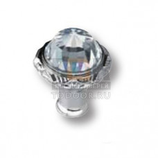 0Z5743.000.50 Ручка кнопка с кристаллом Swarovski эксклюзивная коллекция, глянцевый хром