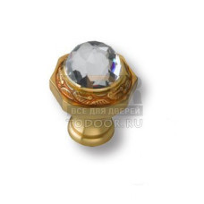 0Z5746.B00.43 Ручка кнопка с кристаллом Swarovski эксклюзивная коллекция, матовое золото
