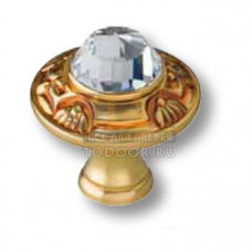 0Z5747.000.43 Ручка кнопка с кристаллом Swarovski эксклюзивная коллекция, матовое золото