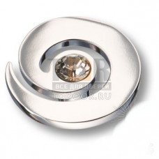 1039.0040.026 Ручка кнопка с кристаллом Swarovski эксклюзивная коллекция, глянцевый хром