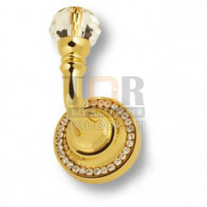 1471-003L Крючок однорожковый, латунь с кристаллом Swarovski, глянцевое золото 1471-003L Крючок однорожковый, латунь с кристаллом Swarovski, глянцевое золото