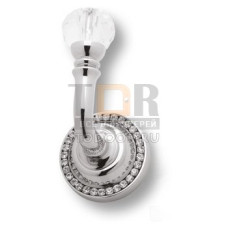 1471-005L Крючок однорожковый, латунь с кристаллом Swarovski, глянцевый хром 1471-005L Крючок однорожковый, латунь с кристаллом Swarovski, глянцевый хром