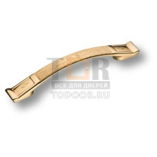 15.128.128. DIA.19 Ручка скоба эксклюзивная коллекция, глянцевое золото 24K 128 мм