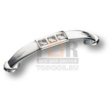 15.129.96 SWA 07 Ручка скоба с кристаллами Swarovski эксклюзивная коллекция, глянцевый хром 96
