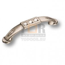 15.129.96.SWA.16 Ручка скоба с кристаллами Swarovski эксклюзивная коллекция, античное серебро 96