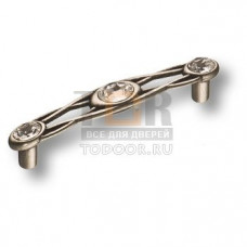 15.133.96.SWA.16 Ручка скоба с кристаллами Swarovski эксклюзивная коллекция, античное серебро 96