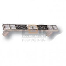 15.134.96.SWA.16 Ручка скоба с кристаллами Swarovski эксклюзивная коллекция, античное серебро 96