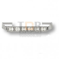 15.139.96.SWA.07 Ручка скоба с кристаллами Swarovski эксклюзивная коллекция, глянцевый хром 96 мм