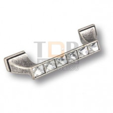 15.139.96.SWA.16 Ручка скоба с кристаллами Swarovski эксклюзивная коллекция, античное серебро 96