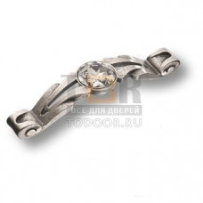 15.166.96.SWA.16 Ручка скоба с кристаллами Swarovski эксклюзивная коллекция, античное серебро 96