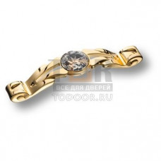 15.166.96.SWA.19 Ручка скоба с кристаллами Swarovski эксклюзивная коллекция, глянцевое золото 96