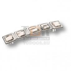 15.183.128.SWA.07 Ручка скоба с кристаллами Swarovski эксклюзивная коллекция, глянцевый хром 128