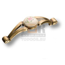 15.195.96 PO 18 12 Ручка скоба с керамической вставкой, античная бронза 96 мм