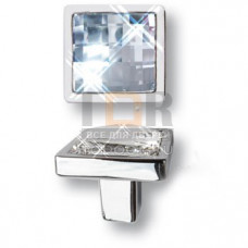 15.320.00.SWA.07 Ручка кнопка с кристаллом Swarovski эксклюзивная коллекция, глянцевый хром