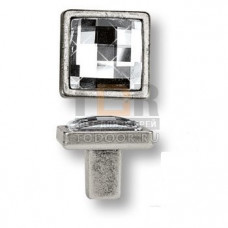 15.320.00.SWA.16 Ручка кнопка с кристаллом Swarovski эксклюзивная коллекция, античное серебро