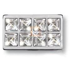 15.349.00.SWA.07 Ручка кнопка с кристаллами Swarovski эксклюзивная коллекция, глянцевый хром