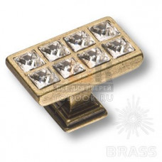 15.349.00.SWA.12 Ручка кнопка с кристаллами Swarovski эксклюзивная коллекция, античная бронза