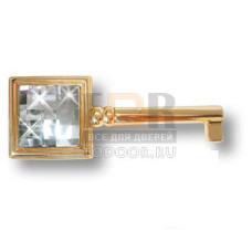 15.511.42.SWA.19 Ключ мебельный с кристаллом Swarovski, глянцевое золото 24K