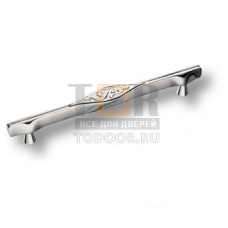25101-005-160 Ручка скоба, латунь, современная классика, глянцевый хром 160 мм