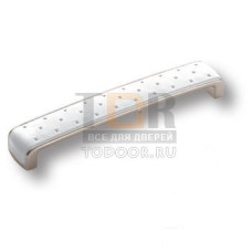 251160MP02ST01 Ручка скоба модерн, глянцевый хром с белой вставкой 160 мм