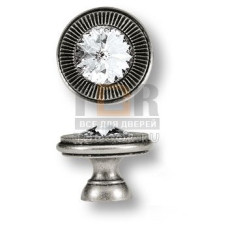 25.319.25.SWA.16 Ручка кнопка с кристаллом Swarovski эксклюзивная коллекция, античное серебро