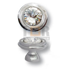 25.319.30.SWA.07 Ручка кнопка с кристаллом Swarovski эксклюзивная коллекция, глянцевый хром