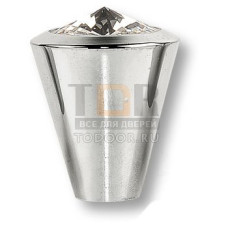 25.355.24.SWA.07 Ручка кнопка с кристаллом Swarovski эксклюзивная коллекция, глянцевый хром