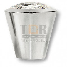 25.355.35.SWA.07 Ручка кнопка с кристаллом Swarovski эксклюзивная коллекция, глянцевый хром
