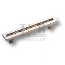 2571-005-96 Ручка скоба, латунь с кристаллами Swarovski, глянцевый хром 96 мм