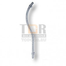 2573-005-224-LEFT Ручка скоба, латунь с кристаллами Swarovski, глянцевый хром 224 мм