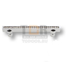 2575-005-480 Ручка скоба, латунь с кристаллами Swarovski, глянцевый хром 480 мм