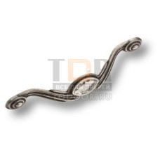 275-160-Silver Ручка скоба с кристаллами эксклюзивная коллекция, серебро 160 мм
