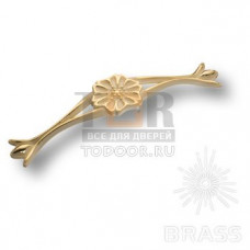 278-160-White Gold Ручка скоба, глянцевое золото с белой эмалью 160 мм
