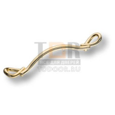 285-128-Gold Ручка скоба, глянцевое золото 128 мм