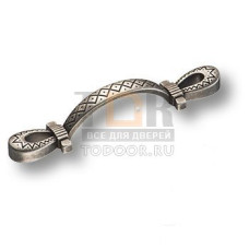 329128MP14 Ручка скоба современная классика, старое серебро 128 мм