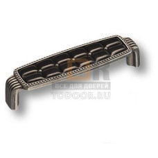 335096MP14PL16 Ручка скоба современная классика с черной вставкой, старое серебро 96 мм 335096MP14PL16 Ручка скоба современная классика с черной вставкой, старое серебро 96 мм