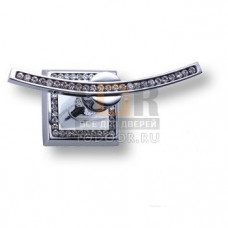 3506-2-75-005 Крючок однорожковый, латунь с кристаллами Swarovski, глянцевый хром 3506-2-75-005 Крючок однорожковый, латунь с кристаллами Swarovski, глянцевый хром