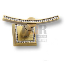 3506-2-75-013 Крючок однорожковый, латунь с кристаллами Swarovski, цвет - старая бронза 3506-2-75-013 Крючок однорожковый, латунь с кристаллами Swarovski, цвет - старая бронза