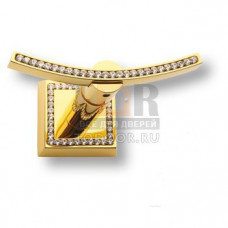 3506-2-75-030 Крючок однорожковый, латунь с кристаллами Swarovski, глянцевое золото 24K 3506-2-75-030 Крючок однорожковый, латунь с кристаллами Swarovski, глянцевое золото 24K