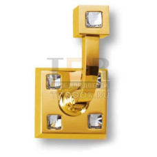 3506-72-030 Крючок однорожковый, латунь с кристаллами Swarovski, глянцевое золото 24K 3506-72-030 Крючок однорожковый, латунь с кристаллами Swarovski, глянцевое золото 24K