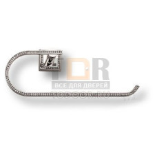 3508-75-005 Держатель для полотенец, латунь с кристаллами Swarovski, цвет - глянцевый хром