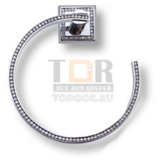 3510-75-005 Держатель для полотенец, латунь с кристаллами Swarovski, цвет - глянцевый хром