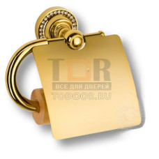 3514K-71-003 Держатель для туалетной бумаги, латунь с кристаллами Swarovski, цвет - глянцевое золото