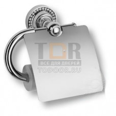 3514K-71-005 Держатель для туалетной бумаги, латунь с кристаллами Swarovski, цвет - глянцевый хром