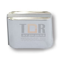 429025MP02PL05 Ручка кнопка модерн, глянцевый хром с серой вставкой