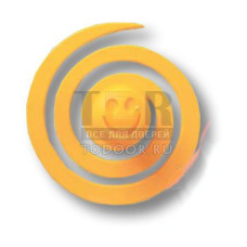 445025ST07 Ручка кнопка детская, червячок желтый