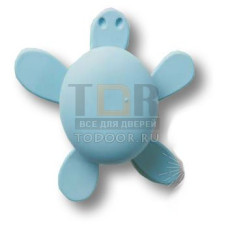 456025ST03 Ручка кнопка детская, черепаха голубая